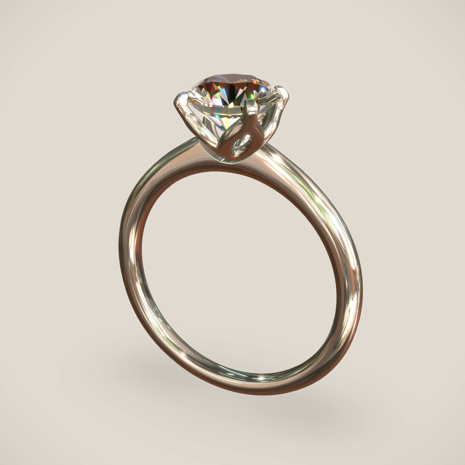 Ada engagement ring, shown in Platinum 950 with a Diamond